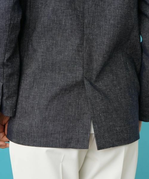 Leilian / レリアン テーラードジャケット | ストレッチデニム調ダブルブレストジャケット | 詳細30