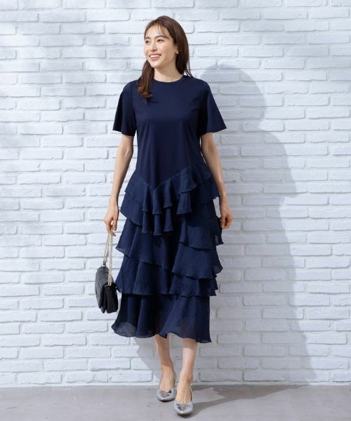 Leilian / レリアン カットソー | アシンメトリーフリル半袖カットソー | 詳細2