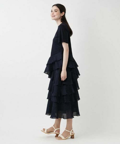 Leilian / レリアン カットソー | アシンメトリーフリル半袖カットソー | 詳細4