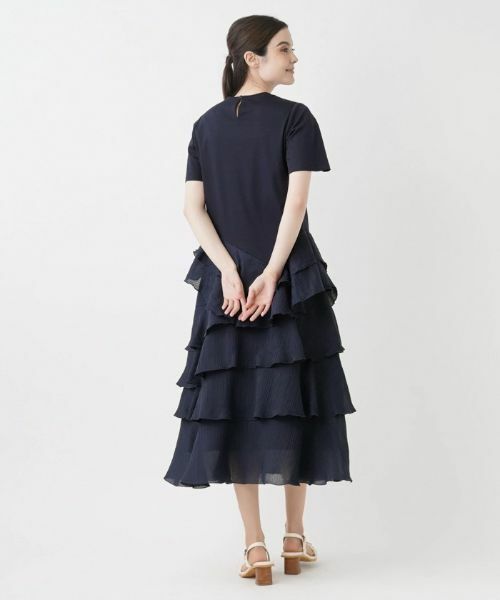 Leilian / レリアン カットソー | アシンメトリーフリル半袖カットソー | 詳細5