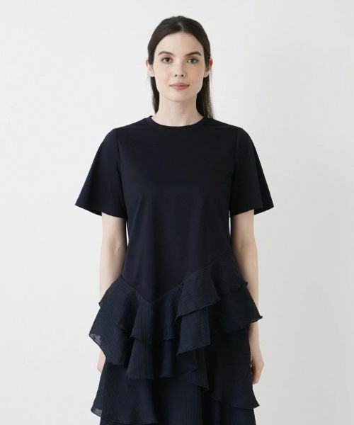 Leilian / レリアン カットソー | アシンメトリーフリル半袖カットソー | 詳細6