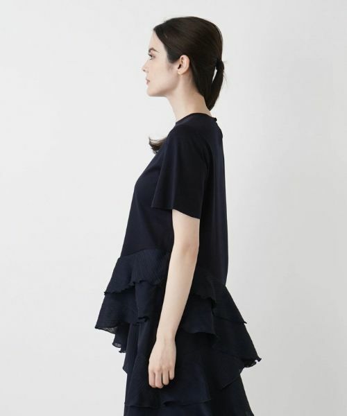 Leilian / レリアン カットソー | アシンメトリーフリル半袖カットソー | 詳細7
