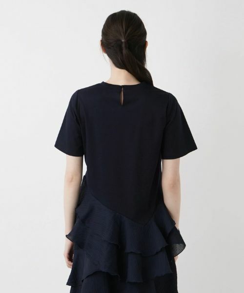 Leilian / レリアン カットソー | アシンメトリーフリル半袖カットソー | 詳細8