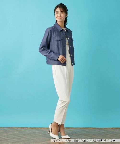 Leilian / レリアン テーラードジャケット | デニム調ジャケット | 詳細1