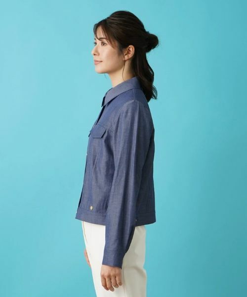 Leilian / レリアン テーラードジャケット | デニム調ジャケット | 詳細5