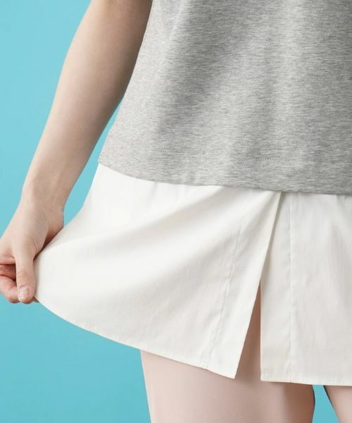 Leilian / レリアン シャツ・ブラウス | シャツ切替え半袖プルオーバー | 詳細14