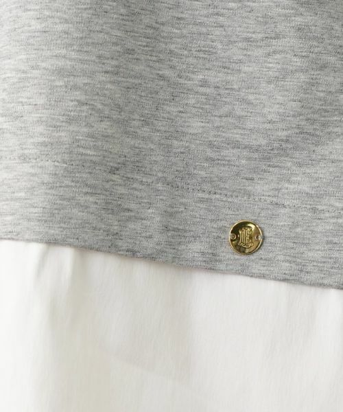 Leilian / レリアン シャツ・ブラウス | シャツ切替え半袖プルオーバー | 詳細15