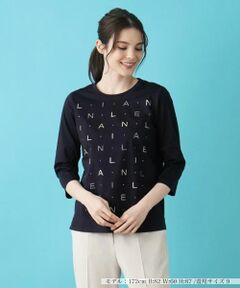 Leilian / レリアン Tシャツ | ロゴ7分袖カットソー