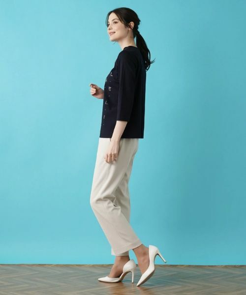 Leilian / レリアン Tシャツ | ロゴ7分袖カットソー | 詳細13