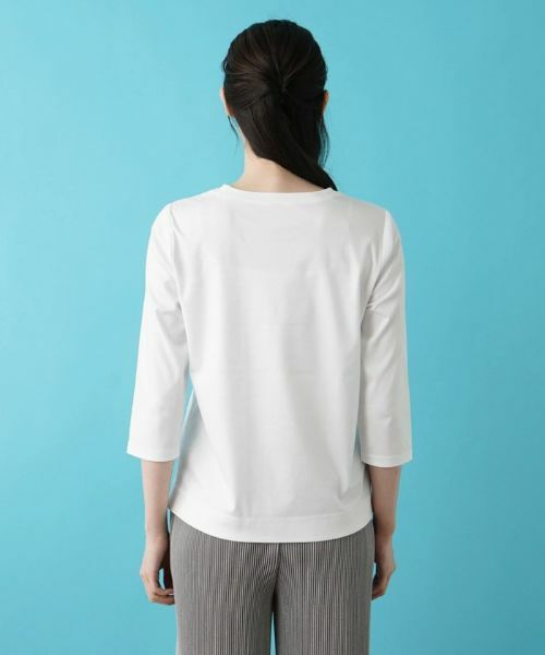 Leilian / レリアン Tシャツ | ロゴ7分袖カットソー | 詳細6