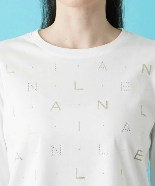 Leilian / レリアン Tシャツ | ロゴ7分袖カットソー | 詳細7