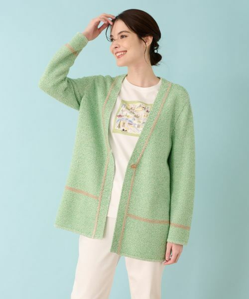 Leilian/レリアン カーディガン ピーコックグリーン 11(L) Leilian/レリアン カーディガン ピーコックグリーン 11(L)