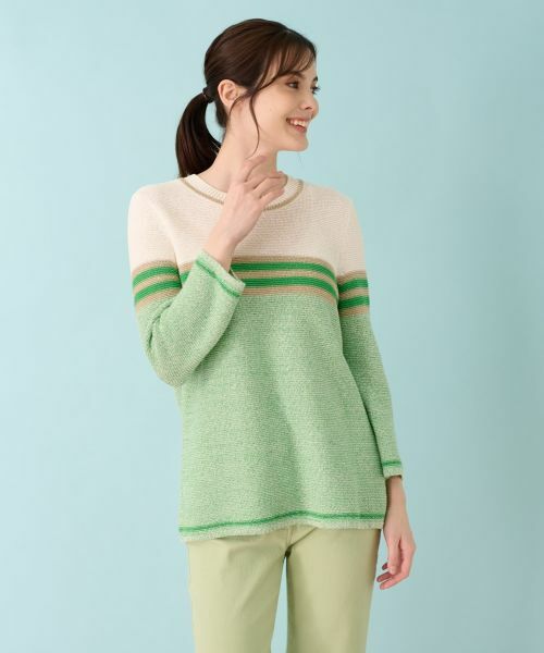 Leilian/レリアン プルオーバーニット ピーコックグリーン 9(M) Leilian/レリアン プルオーバーニット ピーコックグリーン 9(M)