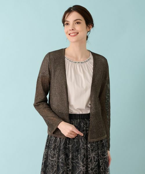 Leilian / レリアン カーディガン・ボレロ | メッシュカーディガン | 詳細3