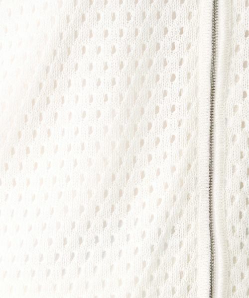 Leilian / レリアン カーディガン・ボレロ | アイレット柄前ジップカーディガン | 詳細12