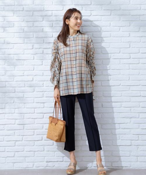 Leilian / レリアン シャツ・ブラウス | ブラウス【Leilian:EZUMI】(キャメル)