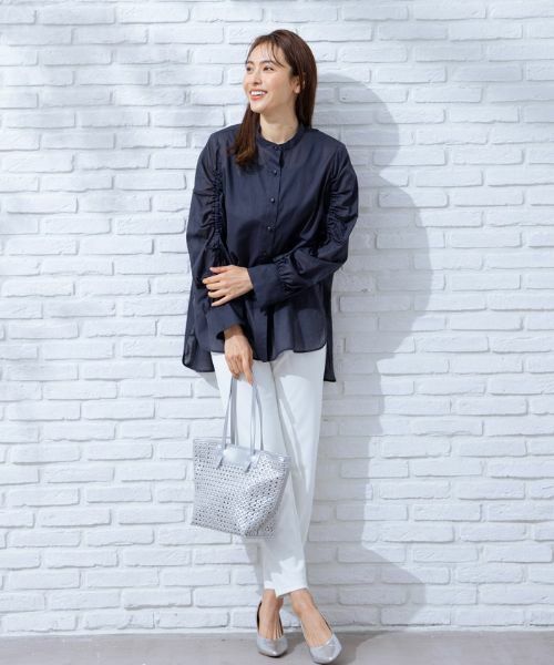 Leilian / レリアン シャツ・ブラウス | ブラウス【Leilian:EZUMI】(ネイビー)