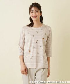 Leilian / レリアン 刺繍クルーネックTシャツ【Leilian WHITE LABEL】 フラワー刺繍Tシャツ|レリアン | レリアン公式オンラインストア