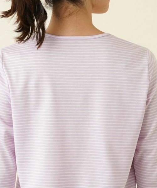 Leilian / レリアン Tシャツ | 7分袖ボーダーカットソー | 詳細16