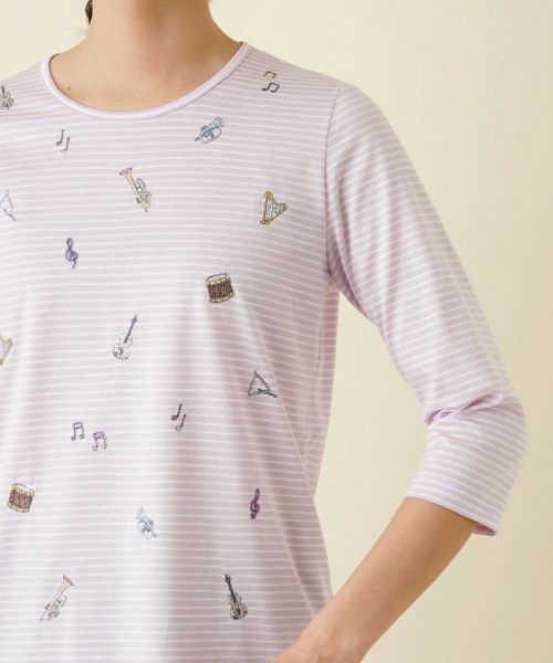 Leilian / レリアン Tシャツ | 7分袖ボーダーカットソー | 詳細17