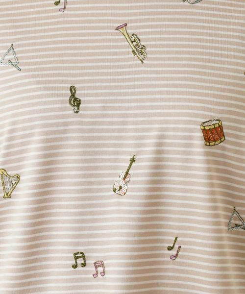 Leilian / レリアン Tシャツ | 7分袖ボーダーカットソー | 詳細4