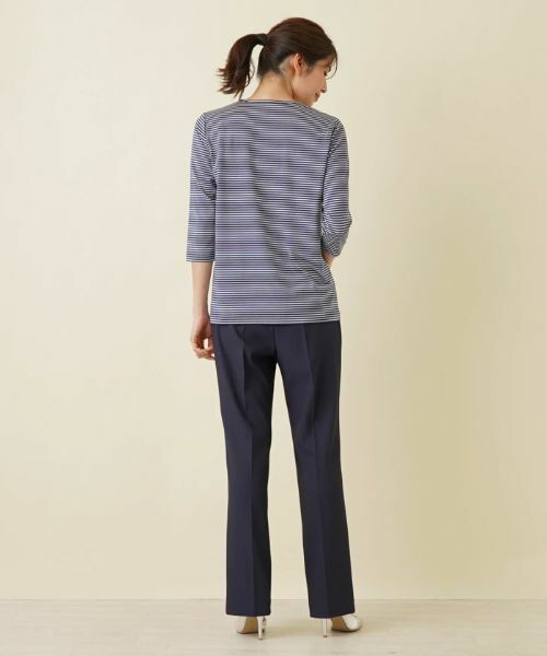 Leilian / レリアン Tシャツ | 7分袖ボーダーカットソー | 詳細7