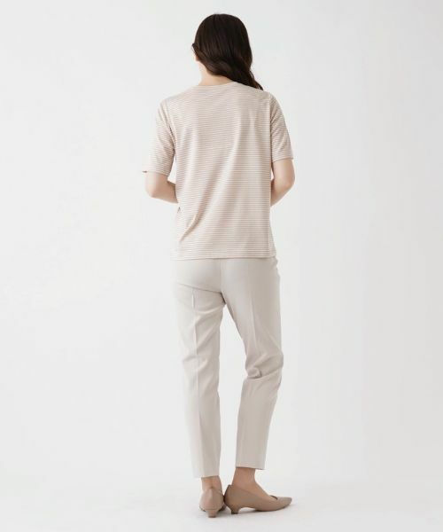 Leilian / レリアン Tシャツ | フルーツ刺繍ボーダーTシャツ | 詳細3