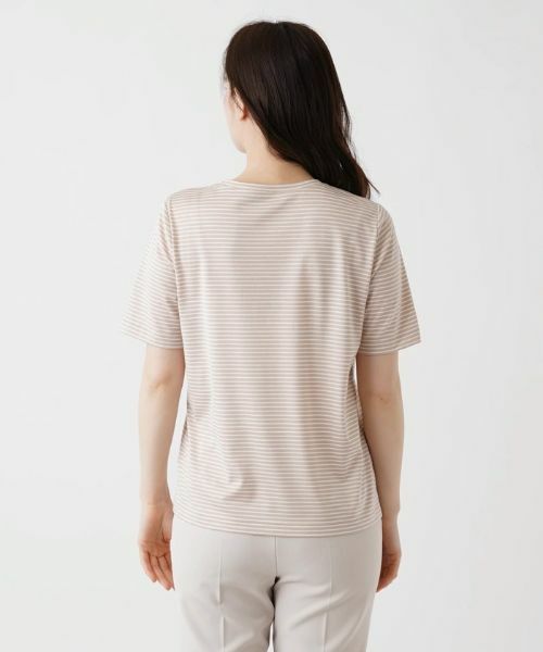 Leilian / レリアン Tシャツ | フルーツ刺繍ボーダーTシャツ | 詳細6