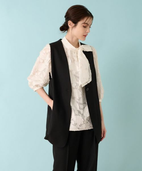 Leilian / レリアン テーラードジャケット | 洗えるジレ | 詳細2