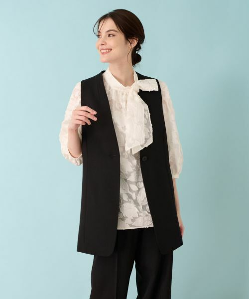 Leilian / レリアン テーラードジャケット | 洗えるジレ | 詳細3