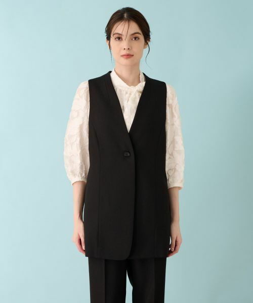 Leilian / レリアン テーラードジャケット | 洗えるジレ | 詳細4