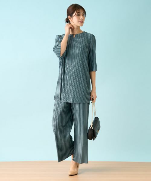 Leilian / レリアン シャツ・ブラウス | 洗えるプリーツブラウス【セットアップ】 | 詳細1