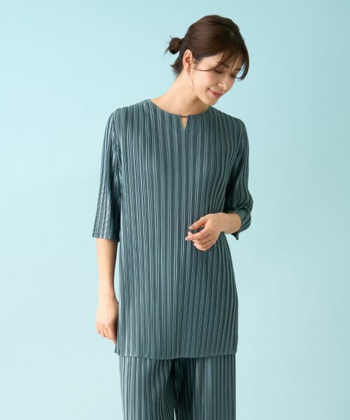 Leilian / レリアン シャツ・ブラウス | 洗えるプリーツブラウス【セットアップ】 | 詳細3