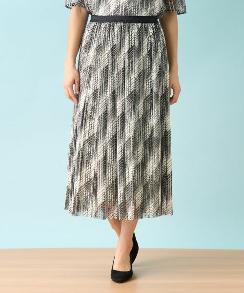 Leilian / レリアン ロング・マキシ丈スカート | 洗えるモノトーンプリーツスカート【パワーネット】 | 詳細1