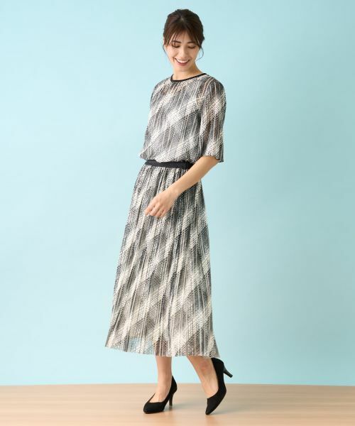 Leilian / レリアン ロング・マキシ丈スカート | 洗えるモノトーンプリーツスカート【パワーネット】 | 詳細10