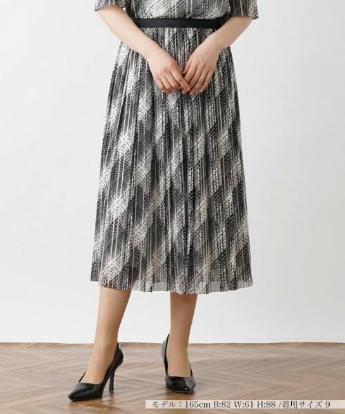 Leilian / レリアン ロング・マキシ丈スカート | 洗えるモノトーンプリーツスカート【パワーネット】 | 詳細19