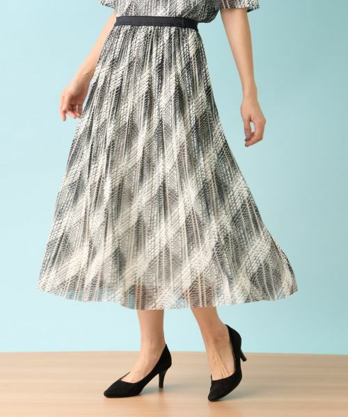 Leilian / レリアン ロング・マキシ丈スカート | 洗えるモノトーンプリーツスカート【パワーネット】 | 詳細6