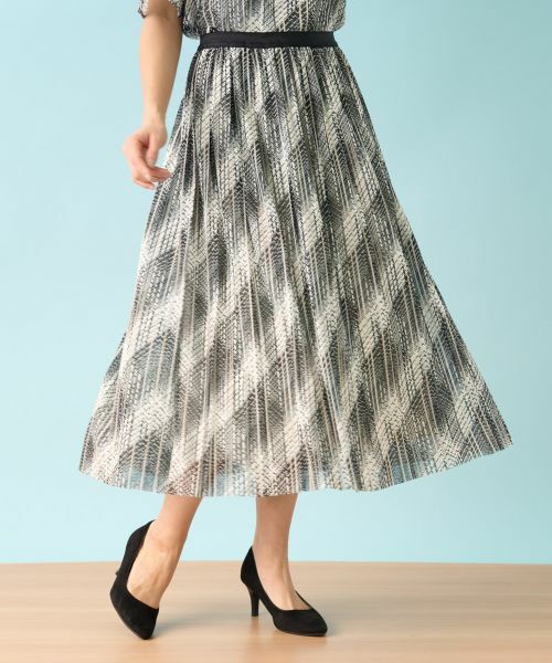 Leilian / レリアン ロング・マキシ丈スカート | 洗えるモノトーンプリーツスカート【パワーネット】 | 詳細8