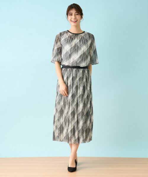 Leilian / レリアン ロング・マキシ丈スカート | 洗えるモノトーンプリーツスカート【パワーネット】 | 詳細9