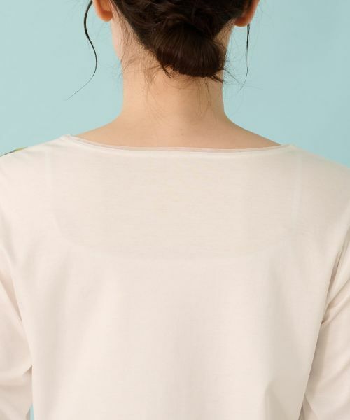 Leilian / レリアン Tシャツ | リーフ柄プリントインナー | 詳細10