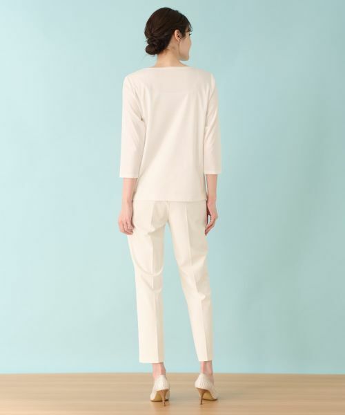 Leilian / レリアン Tシャツ | リーフ柄プリントインナー | 詳細14