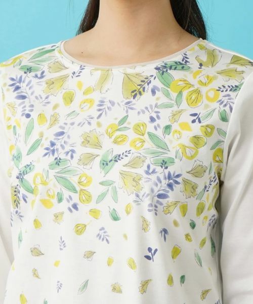 Leilian / レリアン Tシャツ | リーフ柄プリントインナー | 詳細23