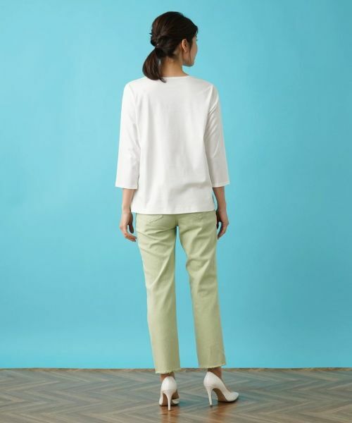 Leilian / レリアン Tシャツ | リーフ柄プリントインナー | 詳細30