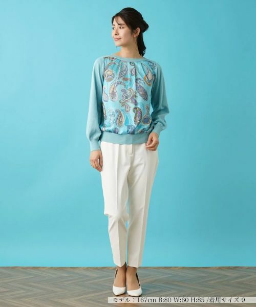 Leilian / レリアン ニット・セーター | ペイズリー柄ニットプルオーバー【RATTI】 | 詳細1