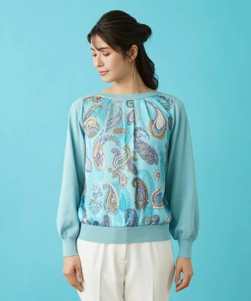 Leilian / レリアン ニット・セーター | ペイズリー柄ニットプルオーバー【RATTI】 | 詳細4
