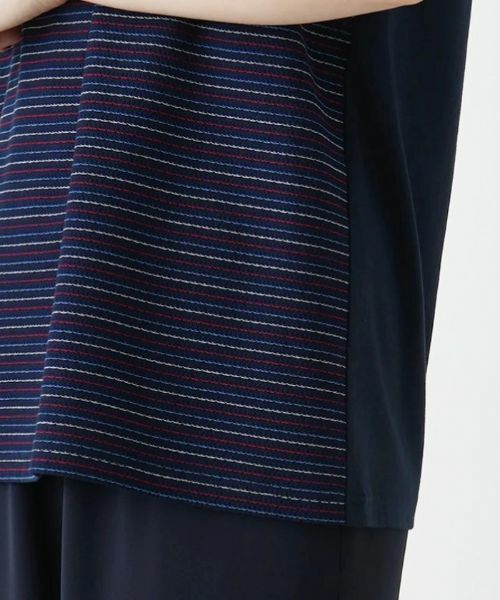 Leilian / レリアン カットソー | ボーダー柄半袖ポロシャツ | 詳細11