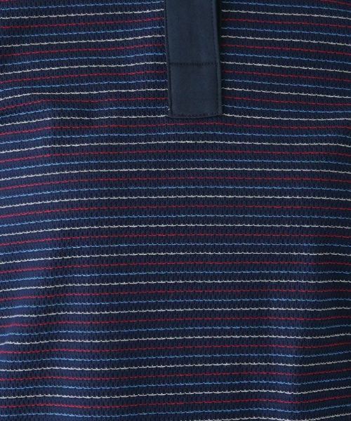 Leilian / レリアン カットソー | ボーダー柄半袖ポロシャツ | 詳細12