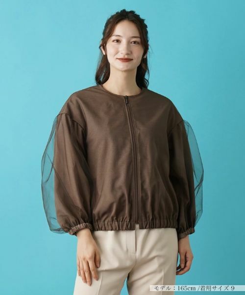 Leilian / レリアン その他アウター | 【店舗人気】洗えるジップアップブルゾン | 詳細12