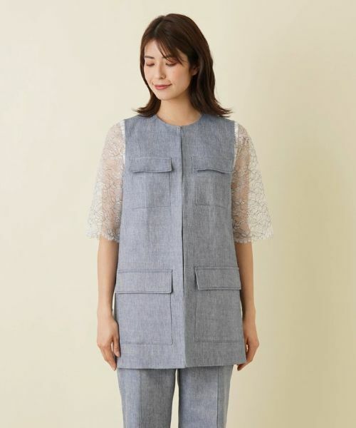 Leilian / レリアン テーラードジャケット | ベスト【ROCHAS Premiere】 | 詳細4