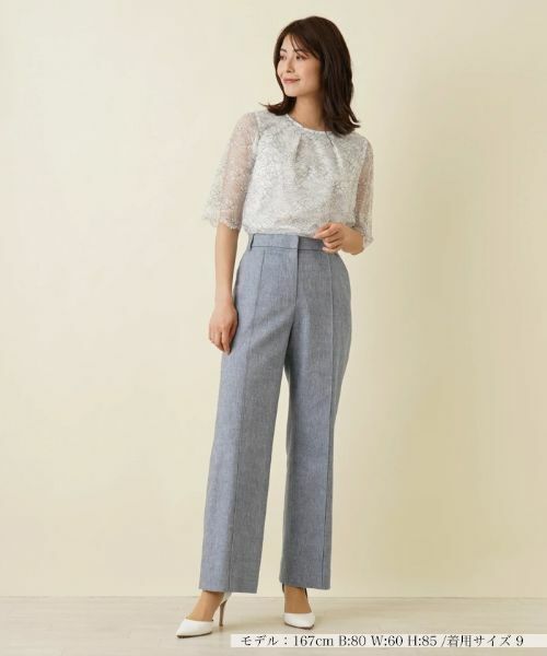 Leilian / レリアン その他パンツ | セミワイドパンツ【ROCHAS Premiere】 | 詳細1